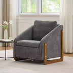 Fauteuil rembourré en bois