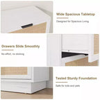 Commode en rotin avec tiroirs