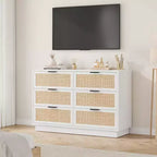 Commode en rotin avec tiroirs