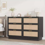 Commode en rotin avec tiroirs