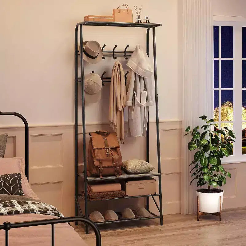 Meuble d'entrée avec porte-manteau et range-chaussures