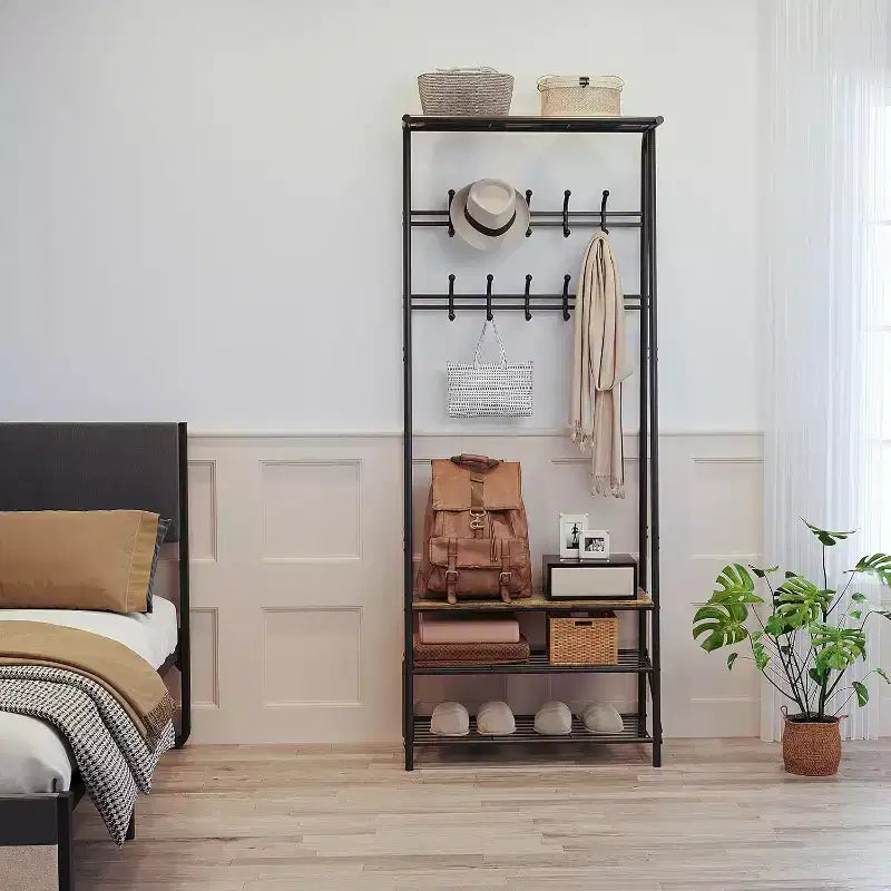 Meuble d'entrée avec porte-manteau et range-chaussures