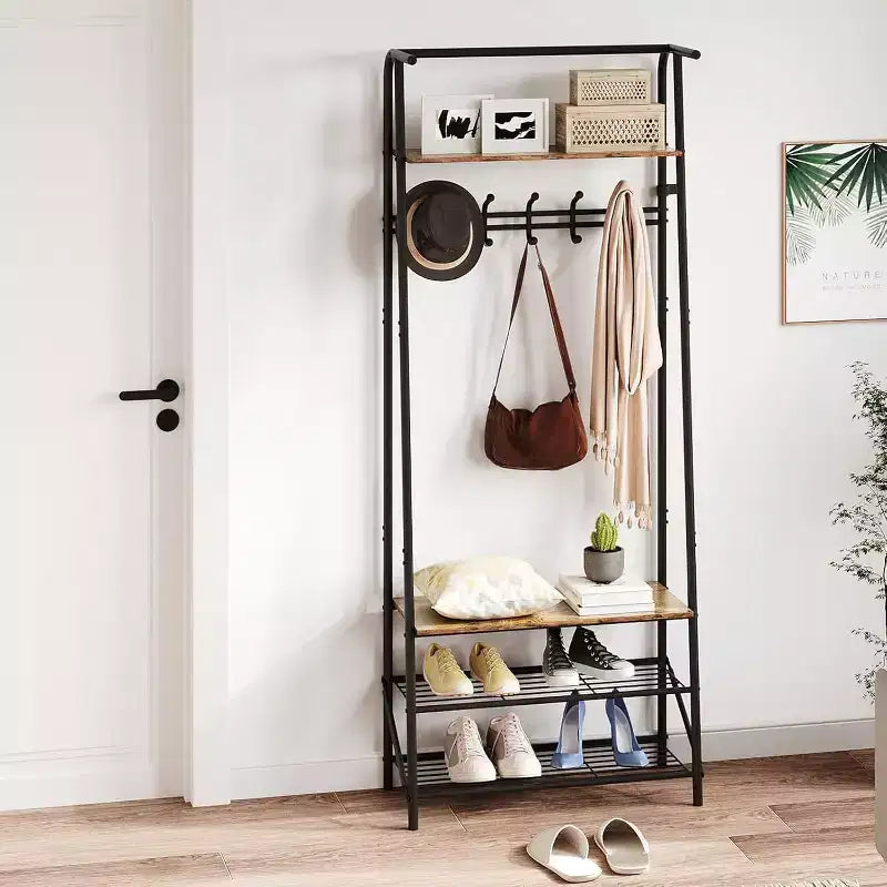 Meuble d'entrée avec porte-manteau et range-chaussures