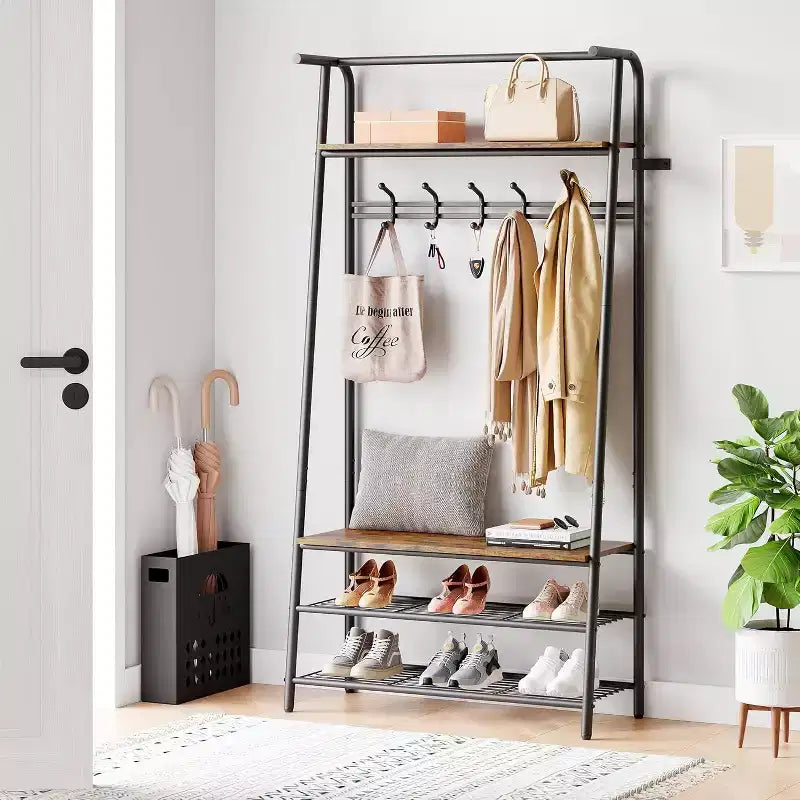 Meuble d'entrée avec porte-manteau et range-chaussures