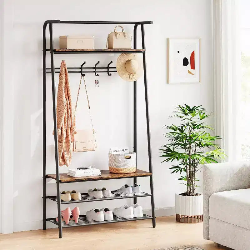 Meuble d'entrée avec porte-manteau et range-chaussures