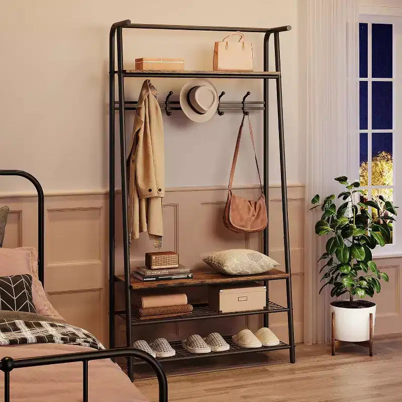 Meuble d'entrée avec porte-manteau et range-chaussures