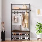 Meuble d'entrée avec porte-manteau et range-chaussures