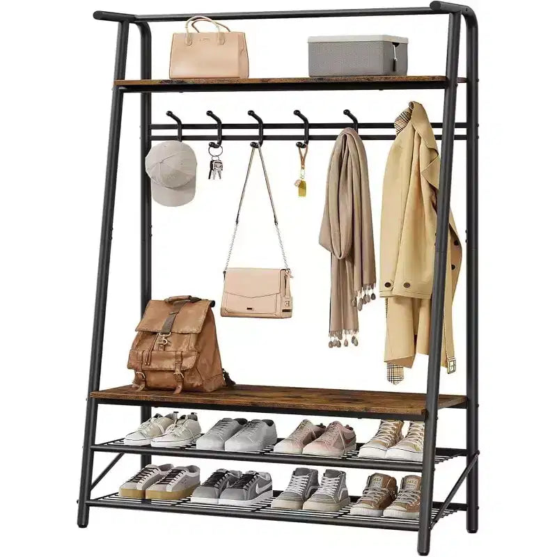 Meuble d'entrée avec porte-manteau et range-chaussures