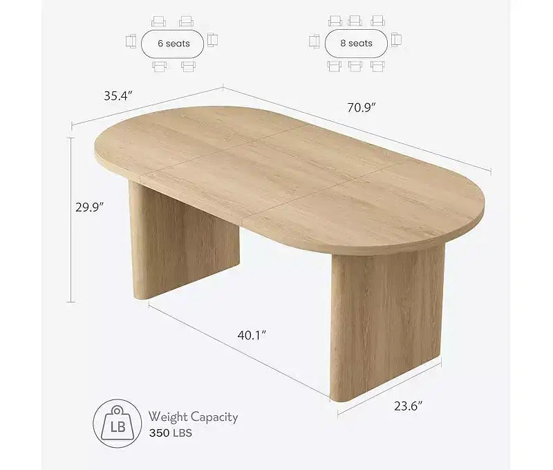 Table à Manger Ovale Spacieuse