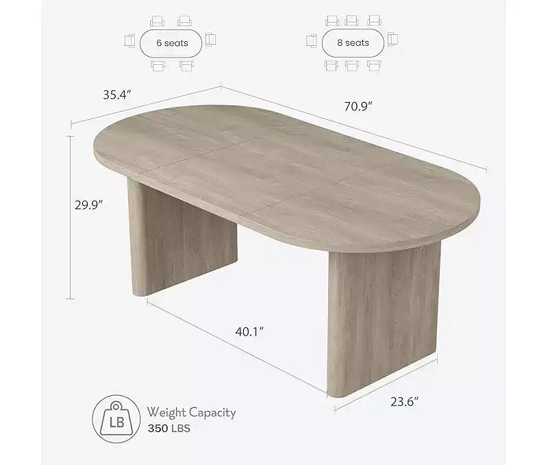 Table à Manger Ovale Spacieuse