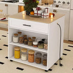 Îlot de cuisine mobile extensible