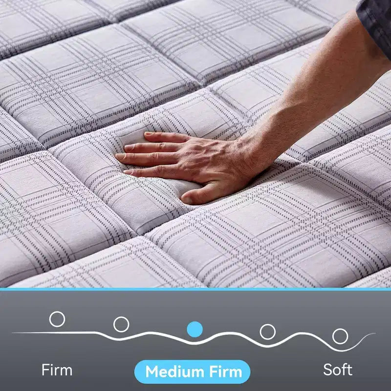 Matelas hybride en mousse à mémoire de forme et gel