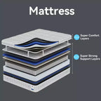 Matelas hybride en mousse à mémoire de forme et gel