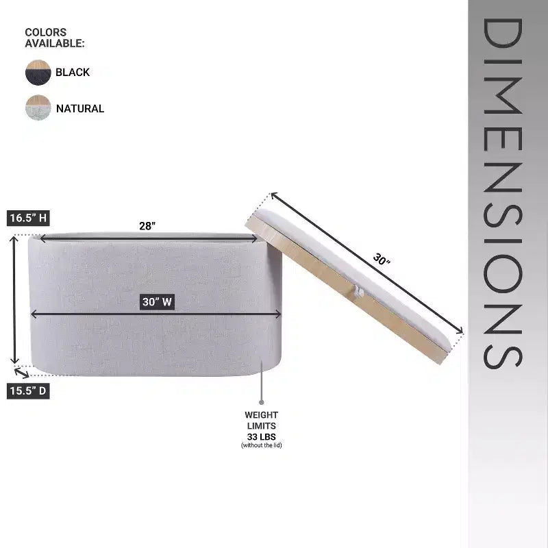 Banc de rangement moderne et élégant en tissu doux