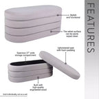 Banc de rangement moderne et élégant en tissu doux