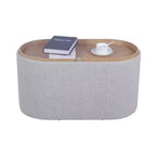 Banc de rangement moderne et élégant en tissu doux