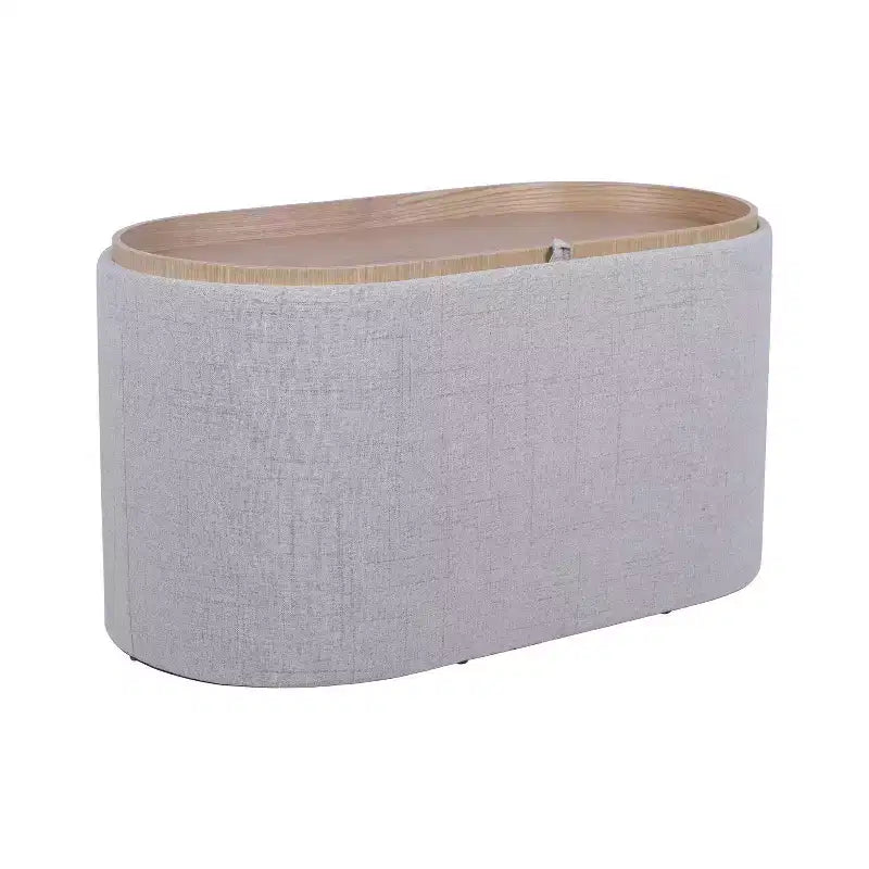 Banc de rangement moderne et élégant en tissu doux