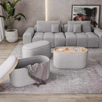 Banc de rangement moderne et élégant en tissu doux