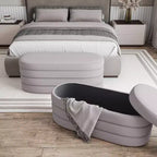 Banc de rangement moderne et élégant en tissu doux