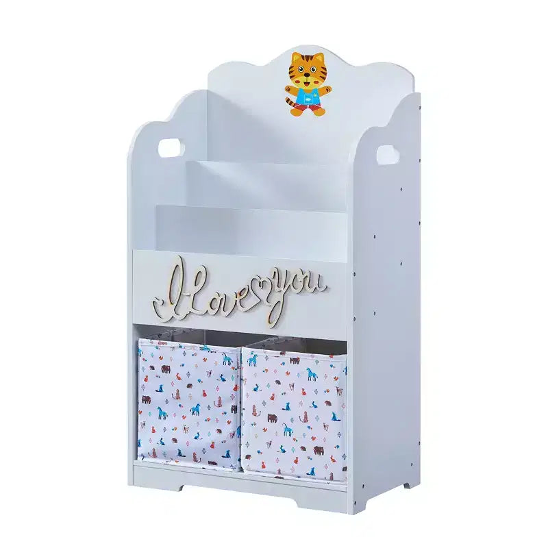 Bibliothèque pour enfants avec rangement de jouets