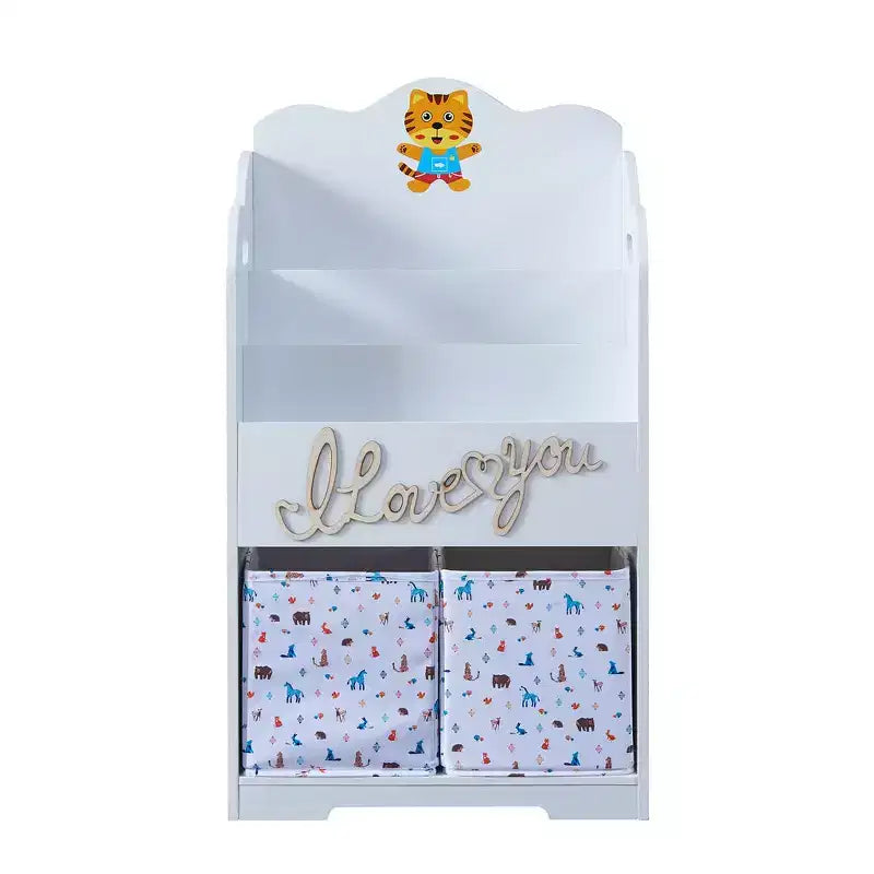Bibliothèque pour enfants avec rangement de jouets