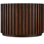 Table basse tambour ronde faite à la main
