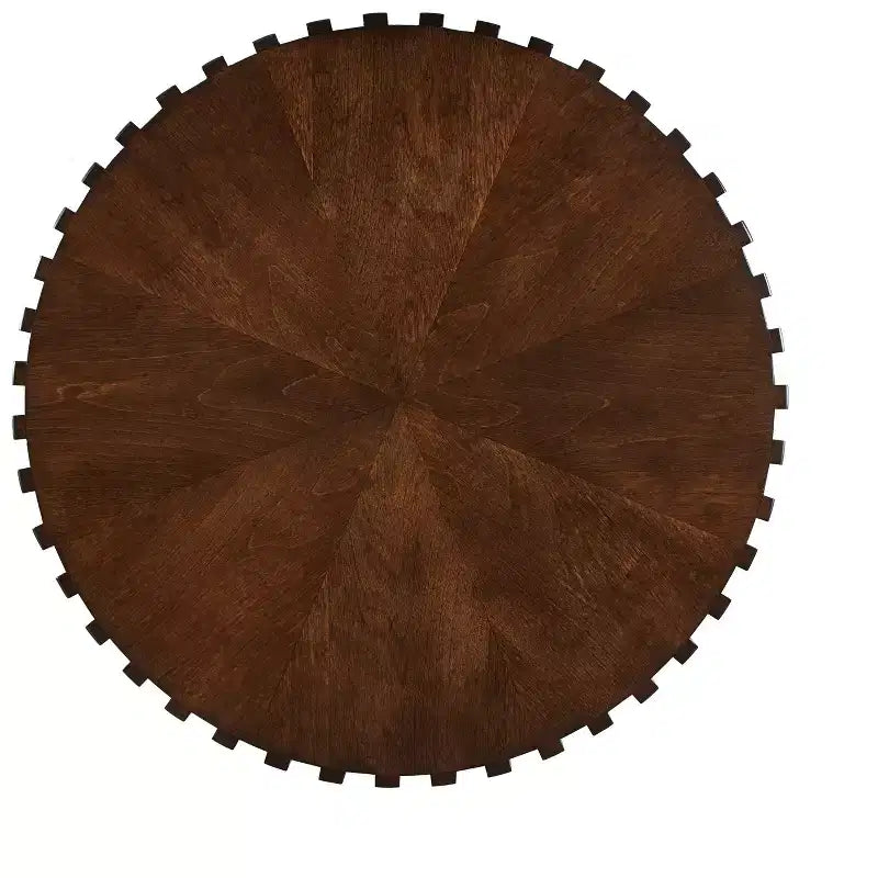 Table basse tambour ronde faite à la main