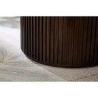 Table basse tambour ronde faite à la main
