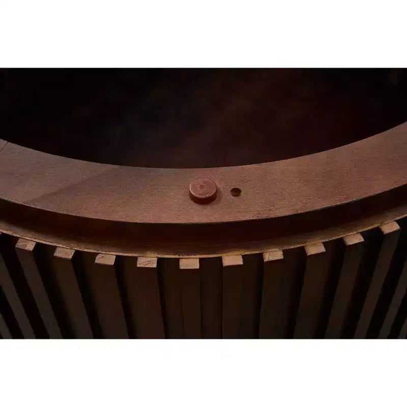 Table basse tambour ronde faite à la main