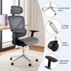 Chaise de bureau ergonomique en maille à dossier haut