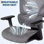 Chaise de bureau ergonomique en maille à dossier haut