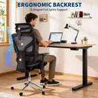 Chaise de bureau ergonomique en maille à dossier haut