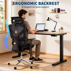 Chaise de bureau ergonomique en maille à dossier haut