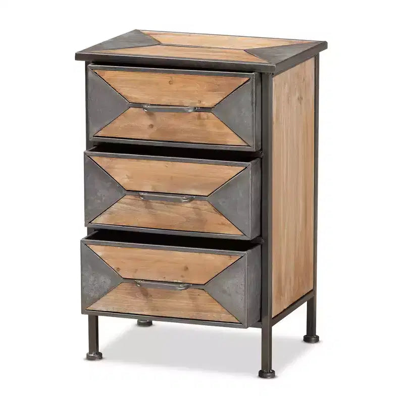 Table de chevet en bois avec tiroir