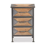 Table de chevet en bois avec tiroir