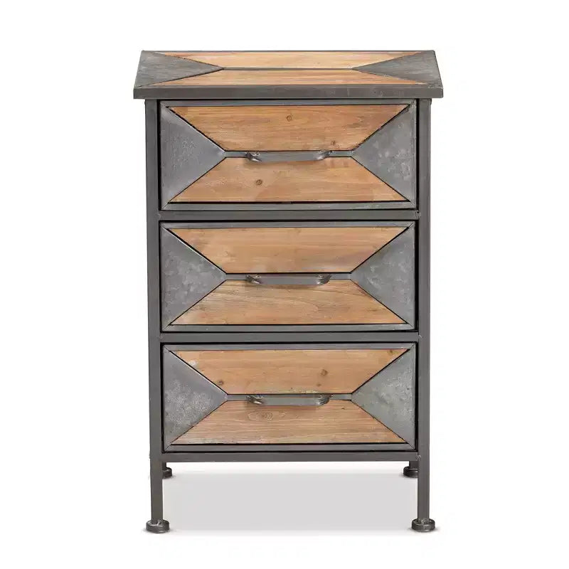 Table de chevet en bois avec tiroir