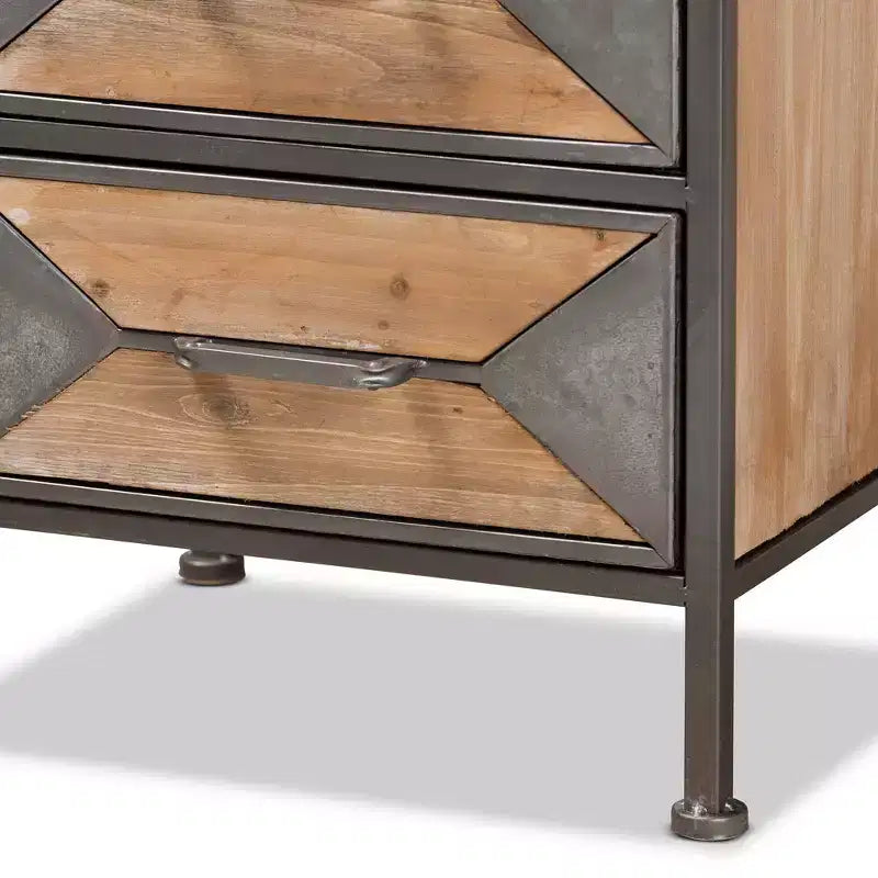 Table de chevet en bois avec tiroir