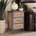 Table de chevet en bois avec tiroir