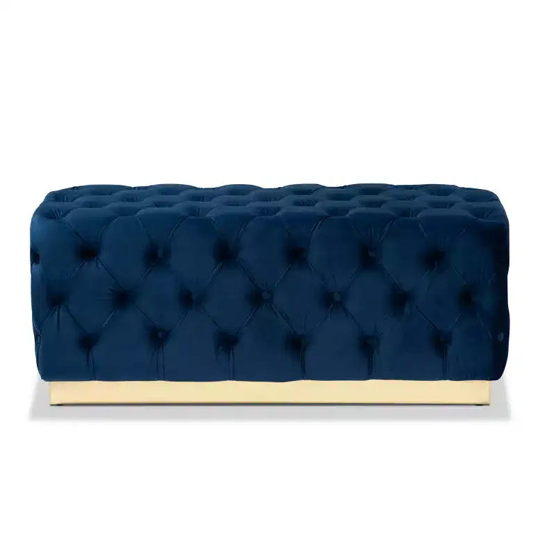 Pouf rembourré en tissu velours