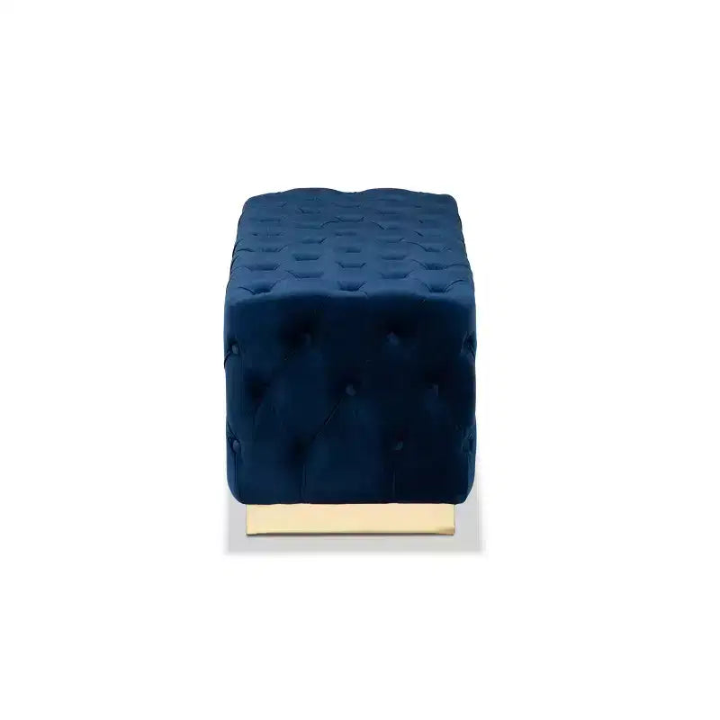 Pouf rembourré en tissu velours